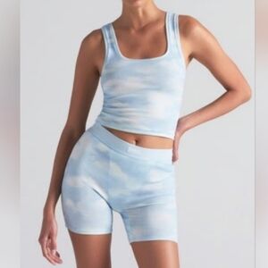 SKIMS!! Fits Everybody Sky Blue & White "Cloud" Print Set- SOLD OUT ONLINE!!